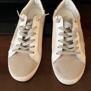 Stylish Beige and White Sneakers